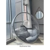 Függő fotel, átlátszó/arany/szürke, BUBBLE NEW TYP 1