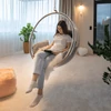 Függő fotel, átlátszó/arany/szürke, BUBBLE NEW TYP 1