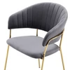 Design étkezőszék, szürkésbarna Velvet szövet/gold króm arany, DASMIN TYP 1