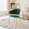 Design étkezőszék, sötétzöld Velvet szövet/gold króm arany, DASMIN TYP 1