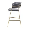 Design bárszék, szürkésbarna Velvet szövet/gold króm arany, DASMIN TYP 2