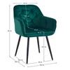 Dizájnos fotel, zöld Velvet szövet, FEDRIS NEW