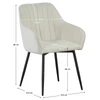 Design fotel, krémszínű/fekete, VAJRO