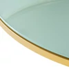 Dohányzóasztal, világos márvány/tejes/gold króm-arany, ENION 2 NEW