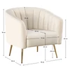 Design fotel, bézs Velvet szövet/gold króm-arany, BAGY