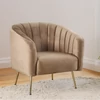 Design fotel, barna Velvet szövet/gold króm-arany, BAGY