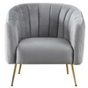 Design fotel, szürke Velvet szövet/gold króm-arany, BAGY