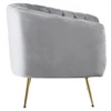 Design fotel, szürke Velvet szövet/gold króm-arany, BAGY