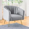 Design fotel, szürke Velvet szövet/gold króm-arany, BAGY