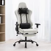 Irodai/gamer szék, fehér/fekete, PAPIBAS