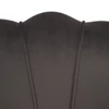 Art-deco stílusú fotel, szürkésbarna Velvet szövet/gold arany króm, NOBLEO