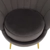 Art-deco stílusú fotel, szürkésbarna Velvet szövet/gold arany króm, NOBLEO