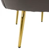 Art-deco stílusú fotel, szürkésbarna Velvet szövet/gold arany króm, NOBLEO