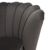 Art-deco stílusú fotel, szürkésbarna Velvet szövet/gold arany króm, NOBLEO
