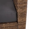 Kerti rattan szett, szürkésbarna/világosbarna, SAGIR