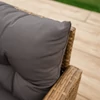 Kerti rattan szett, szürkésbarna/világosbarna, SAGIR