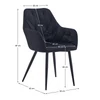 Design fotel, fekete Velvet szövet, VERIO NEW