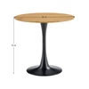 Étkezőasztal, tölgy/fekete, átmérő 80 cm, REVENTON NEW