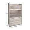 Alacsony vitrin 2D1W1S, nairobi gesztenye/onix, JESI NEW