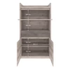 Alacsony vitrin 2D1W1S, nairobi gesztenye/onix, JESI NEW