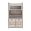 Alacsony vitrin 2D1W1S, nairobi gesztenye/onix, JESI NEW