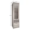 Vitrin 1D1W1S, nairobi gesztenye/onix, JESI NEW