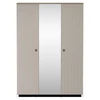 Szekrény tükörrel, szürkésbarna Taupe/silverjack tölgy, DOMCA 3D