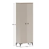 Szekrény, szürkésbarna Taupe/silverjack tölgy, DOMCA 2D