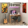 Számítógépasztal, artisan tölgy/grafit, LARISTOTE NEW