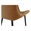 Szék, ekobőr barna camel/fekete, HAZAL