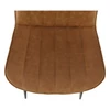 Szék, ekobőr barna camel/fekete, HAZAL