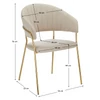 Design étkezőszék, bézs Velvet szövet/gold króm arany, DASMIN NEW TYP 1