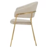 Design étkezőszék, bézs Velvet szövet/gold króm arany, DASMIN NEW TYP 1