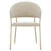 Design étkezőszék, bézs Velvet szövet/gold króm arany, DASMIN NEW TYP 1