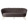Luxus kanapé, 3 személyes, szürkésbarna Velvet szövet/arany, Art-deco, NOBLEO TYP 2