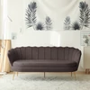 Luxus kanapé, 3 személyes, szürkésbarna Velvet szövet/arany, Art-deco, NOBLEO TYP 2