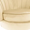 Art-deco stílusú fotel, bézs Velvet szövet/gold arany króm, NOBLEO