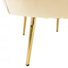 Art-deco stílusú fotel, bézs Velvet szövet/gold arany króm, NOBLEO