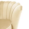 Art-deco stílusú fotel, bézs Velvet szövet/gold arany króm, NOBLEO