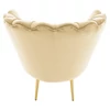 Art-deco stílusú fotel, bézs Velvet szövet/gold arany króm, NOBLEO