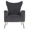Relaxfotel, szürke Velvet szövet, BARET