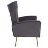 Relaxfotel, szürke Velvet szövet, BARET