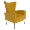 Relaxfotel, sárga Velvet szövet, BARET