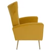 Relaxfotel, sárga Velvet szövet, BARET