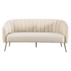 Design 3-as ülés kanapé, bézs Velvet szövet/gold króm-arany, BAGY