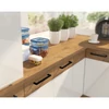Felső sarokszekrény, fehér extra magas fényű HG/lancelot tölgy, VEGA 58x58 GN-72  1F