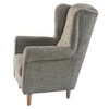 Füles fotel, szürkésbézs Taupe szövet Coral, CHARLOT