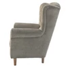 Füles fotel, szürkésbézs Taupe szövet Coral, CHARLOT