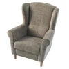 Füles fotel, szürkésbézs Taupe szövet Coral, CHARLOT