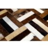 Luxus bőrszőnyeg, barna /fekete/bézs, patchwork, 170x240 , bőr TIP 2
